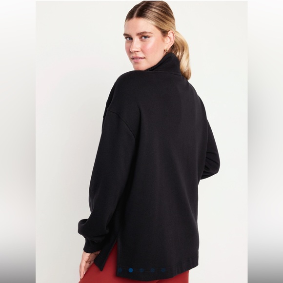 Maternity Half Zip Sweatshirt - Picture 2 of 4